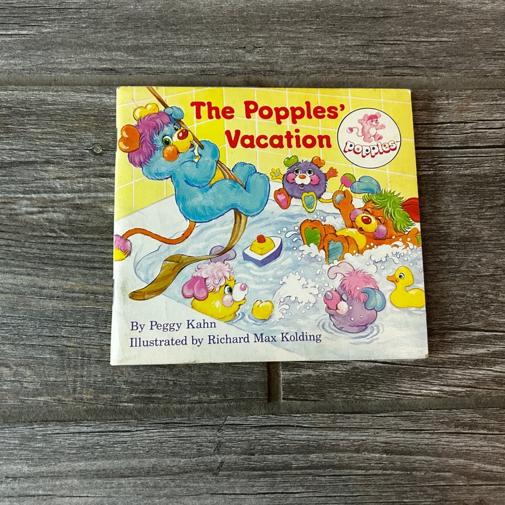 Vintage 1986 The Popples' Vacation Childrens Paperback Book Peggy Kahn 80s Toy